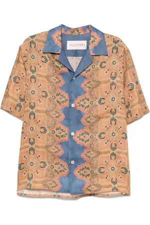 VALENTINO GARAVANI Voyage Imaginaire-print bowling shirt