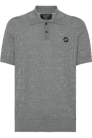 Philipp Plein Monogram-jacquard polo shirt