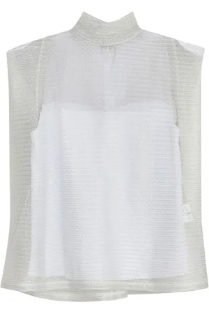 Gloria Coelho Metallic mesh top