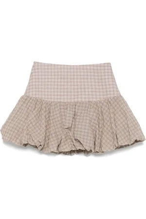 PNK Balloon checkered mini skirt