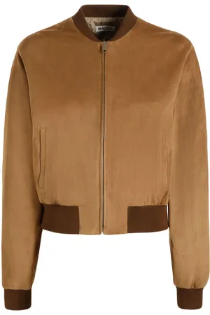 Bally Zip-fastened suede bomber jacket