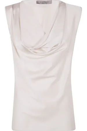 D.EXTERIOR Draped-detail tank top
