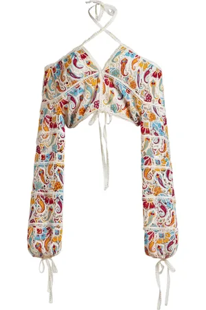 Etro Paisley-macramé top