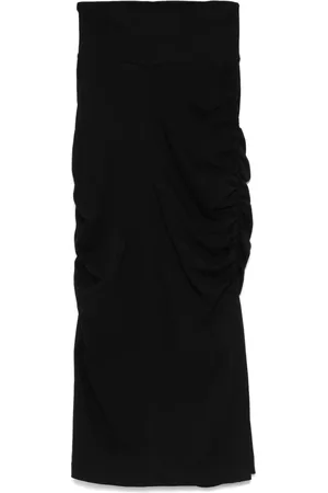 THOM KROM Ruched midi skirt