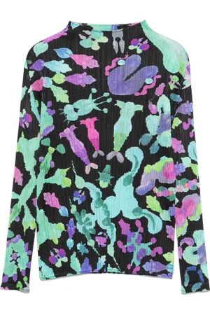PLEATS PLEASE ISSEY MIYAKE Floral-print top