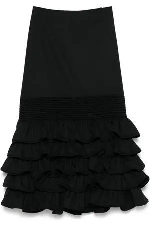 PNK Ruffled midi skirt