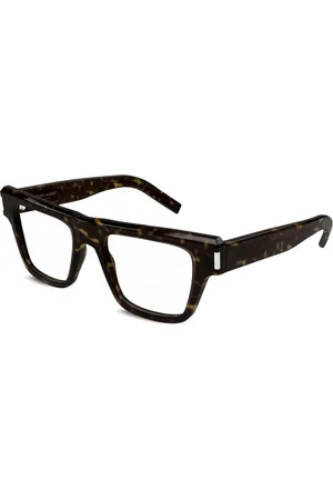 Saint Laurent Square frame tortoise glasses