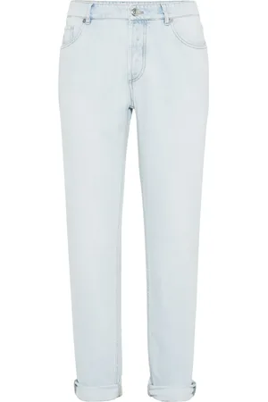 Brunello Cucinelli Logo-patch jeans
