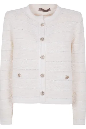 D.EXTERIOR Ivory tweed jacket