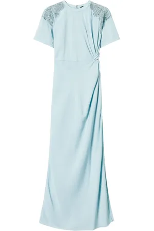 Twin-Set Embroidered twill dress
