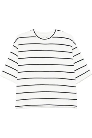 Vince Striped wide-sleeve T-shirt