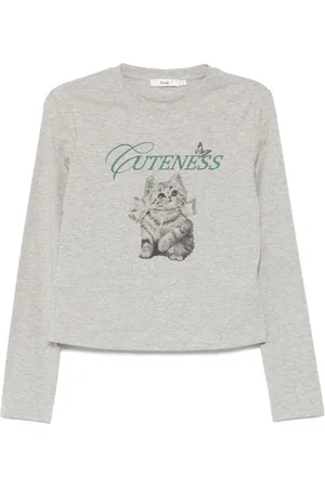 B+AB Graphic-print long-sleeves T-shirt