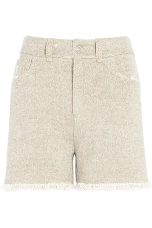 Barrie Fine-knit fringe-detail shorts