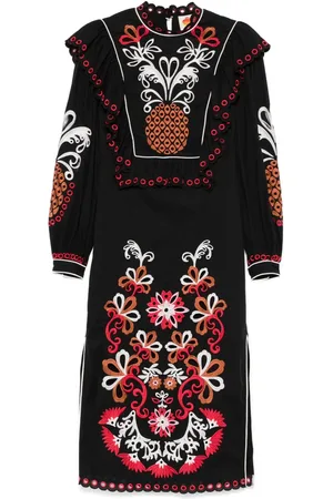 Farm Rio Cashew Mandala Richilieu maxi dress