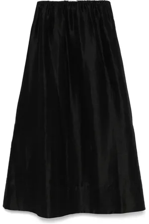 Mark Kenly Domino Tan A-line midi skirt