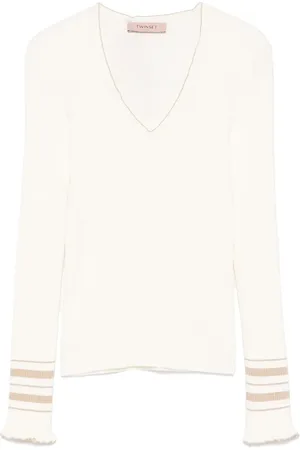 Twin-Set Lurex ribbed top