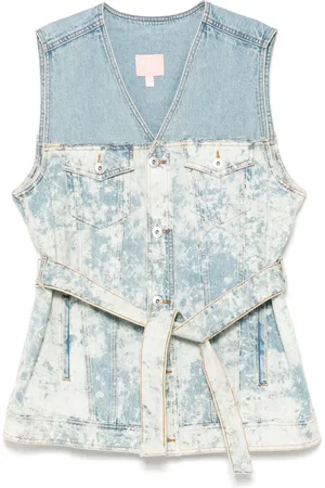 BAPY Washed denim waistcoat