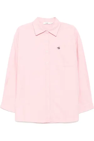 B+AB Logo-embroidered long-sleeves shirt