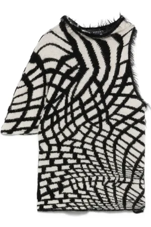 VERSACE 2000s one-shoulder top