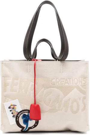Salvatore Ferragamo Large canvas tote bag