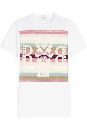 Barrie Logo-patch striped T-shirt