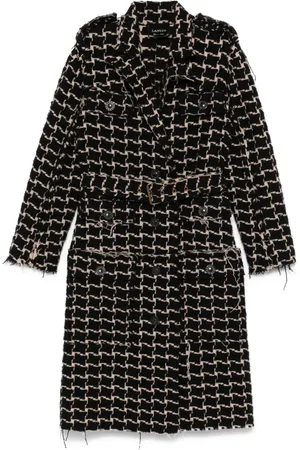 Lanvin 2010s checked coat
