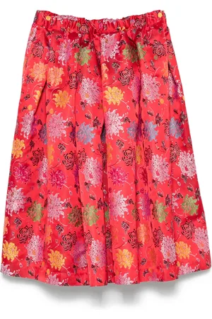 Comme des Garçons Floral-jacquard midi skirt