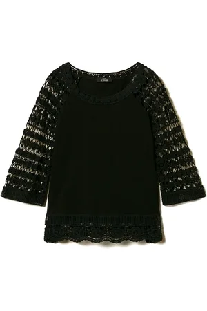 Twin-Set Macramé-detail blouse