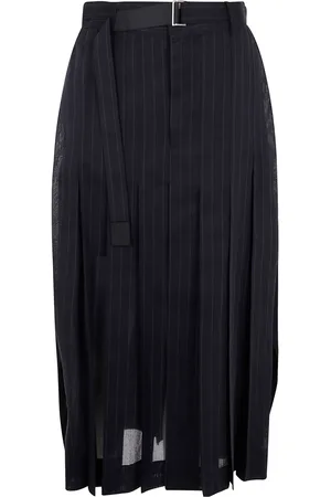 SACAI Pinstriped midi skirt