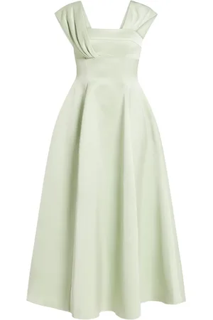 CHATS BY C.DAM Draped-detailing midi dress