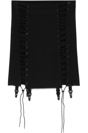 MAISON CLOSE Suspenders-detailing mini skirt