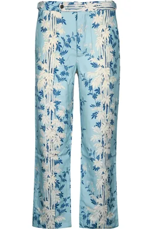 BODE Leaf-print trousers