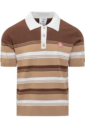 Casablanca Striped chicano polo shirt