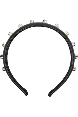 RED(V) Heart-embellished leather headband
