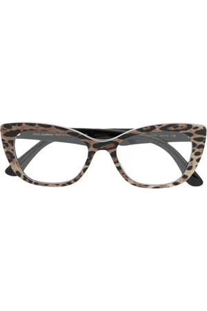 Dolce & Gabbana Leopard-print cat-eye glasses