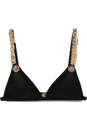 Moschino Lettering-charm bikini top