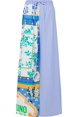 Moschino Patchwork wide-leg trousers