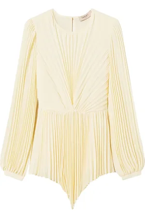 Twin-Set Pleated georgette blouse