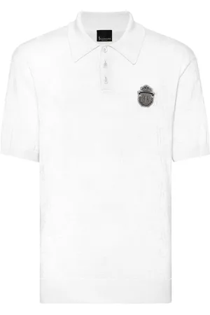 BILLIONAIRE Crest-appliqué polo shirt