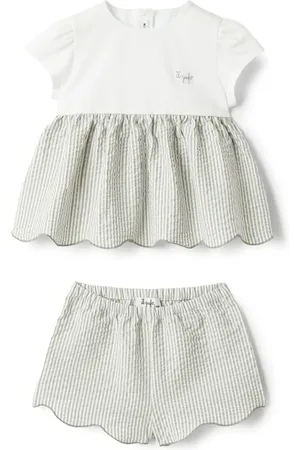 Il gufo Striped shorts set