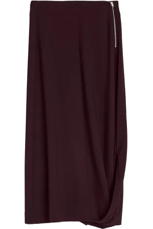 LEMAIRE Twisted-hem midi skirt