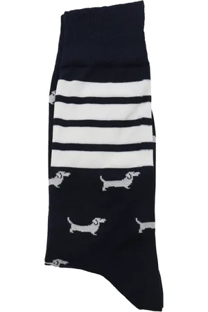 Thom Browne Intarsia-logo knitted socks