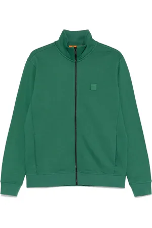 HUGO BOSS Logo-patch cotton sweatshirt