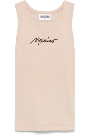 Moschino Logo-embroidered tank top