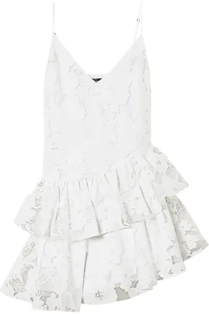 Twin-Set Floral-embroidered organza mini dress