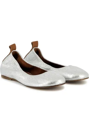 Lanvin Metallic-finish ballet flats