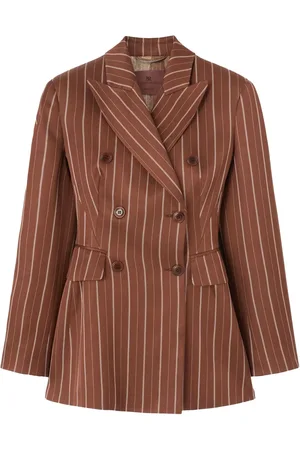 ERMANNO SCERVINO Pinstripe-pattern double-breasted blazer
