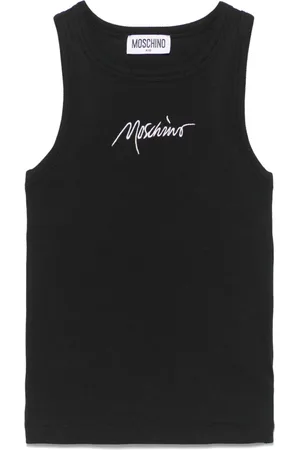 Moschino Logo-embroidered tank top