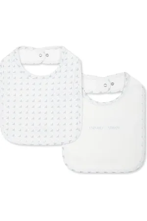 Emporio Armani Logo-print bib (set of two)