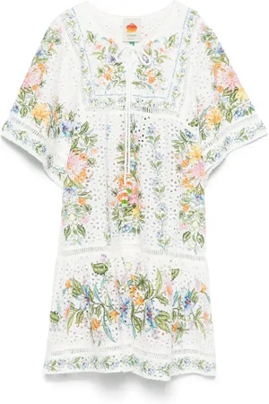 Farm Rio Broderie-anglaise beach dress